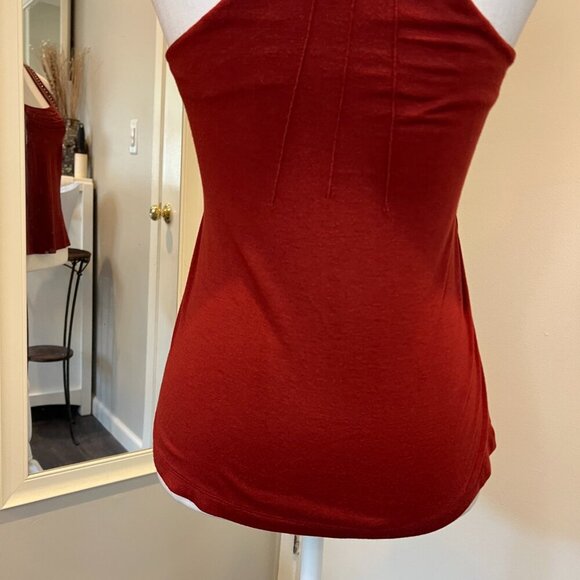 Boston Proper Rust Embroidered Sequined Racerback Tank Top, Size XS - Picture 12 of 13